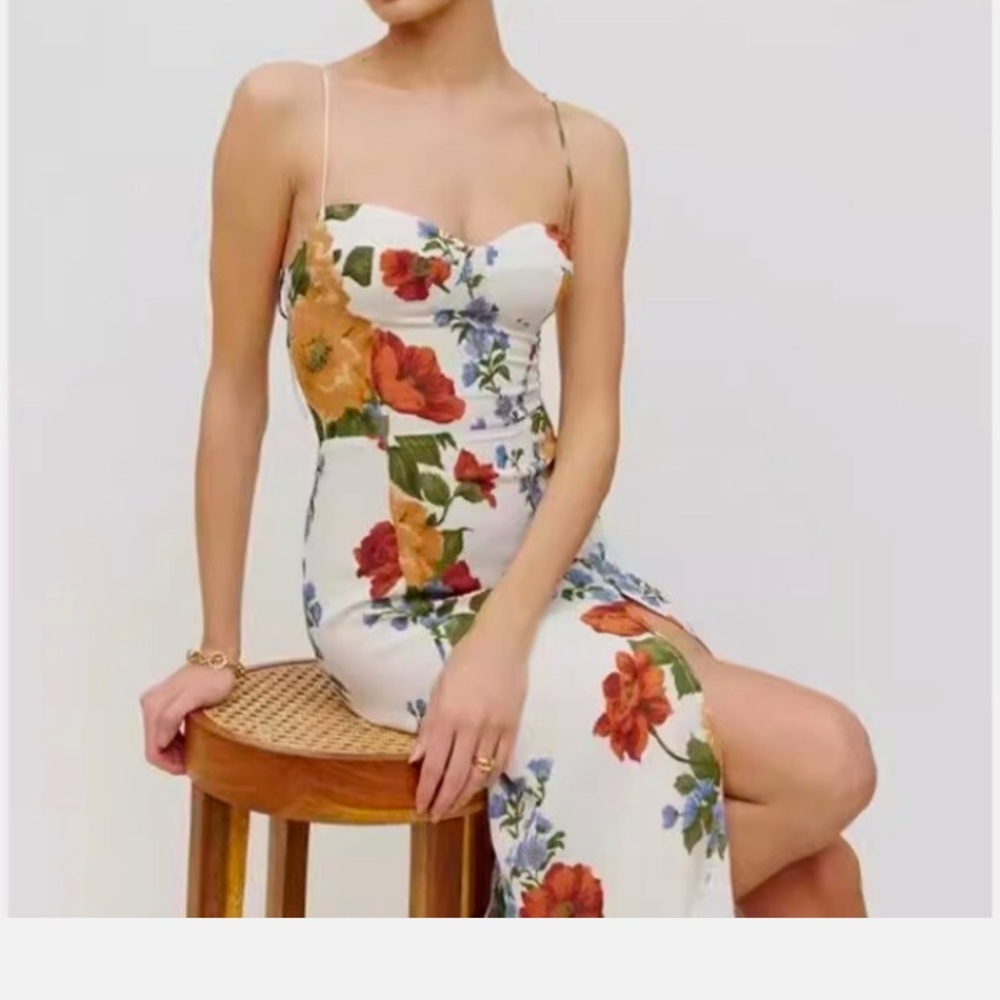 Reformation Juliette Midi Dress, color Formosa